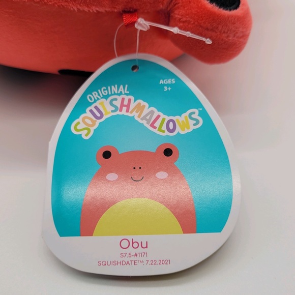 NWT Obu the Red Spotted Tree Frog Rainforest Squad Squishmallow Plush 7.5” - Picture 6 of 10